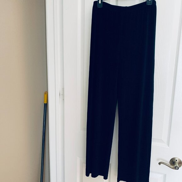 CHICO'S Travelers Black Straight Leg Pants Sz M/L - Picture 3 of 8